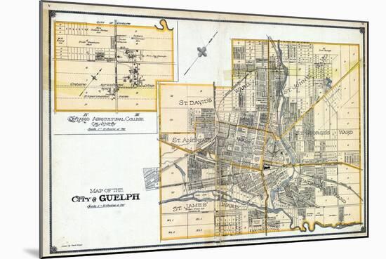 1906, Guelph City, Ontario Agricultural College and Vicinity, Canada-null-Mounted Giclee Print