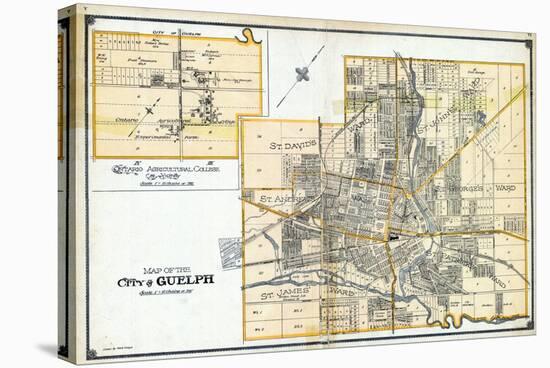 1906, Guelph City, Ontario Agricultural College and Vicinity, Canada-null-Stretched Canvas