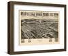 1906, Mount Union Bird's Eye View, Pennsylvania, United States-null-Framed Giclee Print