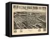 1906, Mount Union Bird's Eye View, Pennsylvania, United States-null-Framed Stretched Canvas
