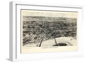 1906, Omaha 1906 Bird's Eye View, Nebraska, United States-null-Framed Giclee Print