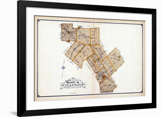 1906, Wellington County Map, Canada-null-Framed Giclee Print