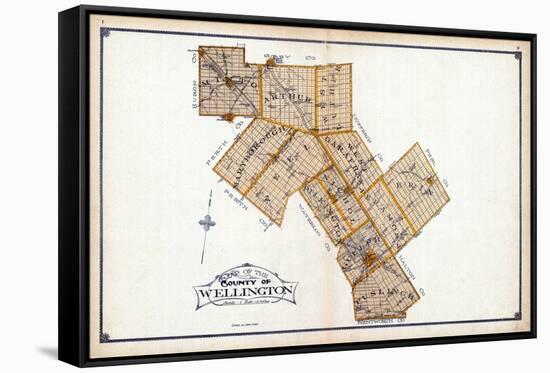 1906, Wellington County Map, Canada-null-Framed Stretched Canvas