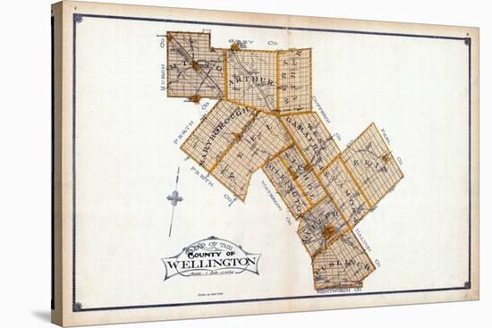 1906, Wellington County Map, Canada-null-Stretched Canvas