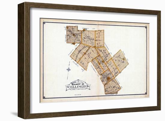 1906, Wellington County Map, Canada-null-Framed Giclee Print