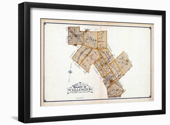 1906, Wellington County Map, Canada-null-Framed Giclee Print