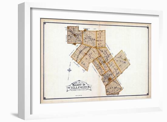 1906, Wellington County Map, Canada-null-Framed Giclee Print