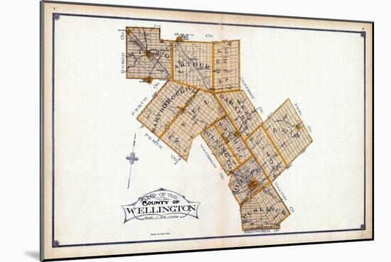 1906, Wellington County Map, Canada-null-Mounted Giclee Print