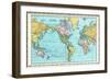 1906, World Map-null-Framed Giclee Print