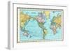 1906, World Map-null-Framed Giclee Print