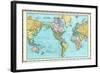 1906, World Map-null-Framed Giclee Print