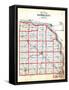 1907, County Outline Map, Nebraska, United States-null-Framed Stretched Canvas