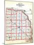 1907, County Outline Map, Nebraska, United States-null-Mounted Giclee Print