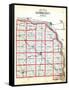 1907, County Outline Map, Nebraska, United States-null-Framed Stretched Canvas