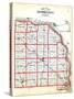 1907, County Outline Map, Nebraska, United States-null-Stretched Canvas