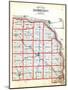1907, County Outline Map, Nebraska, United States-null-Mounted Giclee Print