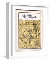 1907, Fenton Township, Linden, Crooked Lake, Mt. Pleasant, Byram, Pine, Silver Lake, Shiawassee Riv-null-Framed Giclee Print