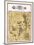 1907, Fenton Township, Linden, Crooked Lake, Mt. Pleasant, Byram, Pine, Silver Lake, Shiawassee Riv-null-Mounted Giclee Print