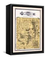1907, Fenton Township, Linden, Crooked Lake, Mt. Pleasant, Byram, Pine, Silver Lake, Shiawassee Riv-null-Framed Stretched Canvas