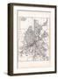 1907, Flint - Ward and Street Map, Michigan, United States-null-Framed Giclee Print