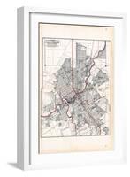 1907, Flint - Ward and Street Map, Michigan, United States-null-Framed Giclee Print