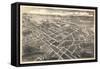 1907, Hickory Bird's Eye View, North Carolina, United States-null-Framed Stretched Canvas