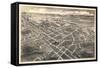 1907, Hickory Bird's Eye View, North Carolina, United States-null-Framed Stretched Canvas