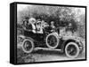 1907 Mercedes with Occupants in Edwardian Dress-null-Framed Stretched Canvas