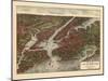 1907, New York City 1907 Bird's Eye View, New York, United States-null-Mounted Giclee Print