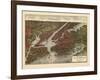 1907, New York City 1907 Bird's Eye View, New York, United States-null-Framed Giclee Print