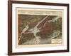 1907, New York City 1907 Bird's Eye View, New York, United States-null-Framed Giclee Print