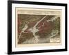 1907, New York City 1907 Bird's Eye View, New York, United States-null-Framed Giclee Print