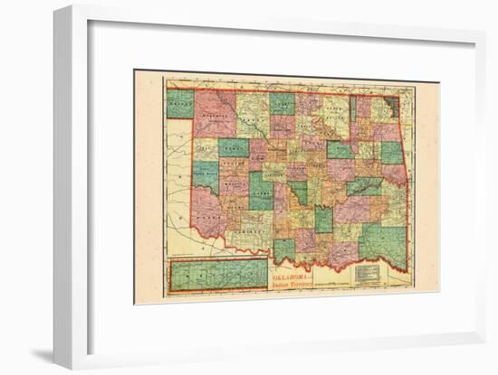1907, Oklahoma and Indian Territory, Oklahoma, United States-null-Framed Giclee Print