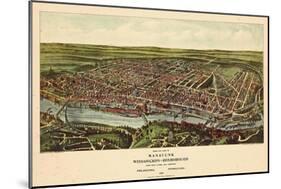 1907, Philadelphia Manayunk - Bird`s Eye View, Pennsylvania, United States-null-Mounted Giclee Print