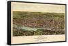 1907, Philadelphia Manayunk - Bird`s Eye View, Pennsylvania, United States-null-Framed Stretched Canvas