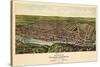 1907, Philadelphia Manayunk - Bird`s Eye View, Pennsylvania, United States-null-Stretched Canvas