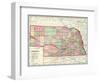 1907, State Map, Nebraska, United States-null-Framed Premium Giclee Print