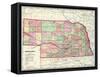 1907, State Map, Nebraska, United States-null-Framed Stretched Canvas