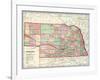 1907, State Map, Nebraska, United States-null-Framed Giclee Print