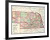 1907, State Map, Nebraska, United States-null-Framed Giclee Print