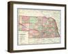 1907, State Map, Nebraska, United States-null-Framed Giclee Print