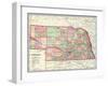 1907, State Map, Nebraska, United States-null-Framed Giclee Print