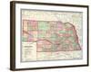 1907, State Map, Nebraska, United States-null-Framed Giclee Print