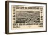 1907, Suffolk Bird's Eye View, Virginia, United States-null-Framed Giclee Print