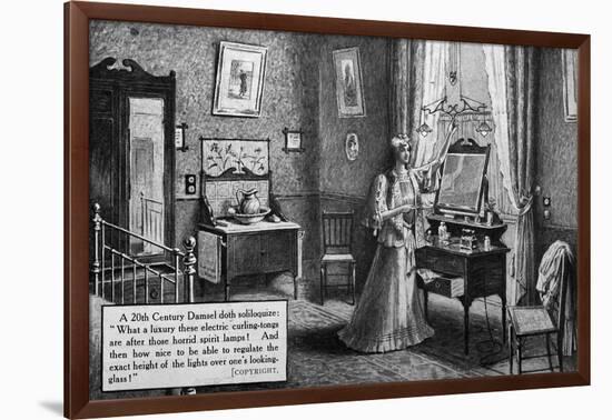 1907 Trade Card Demonstrating Electricity-null-Framed Giclee Print