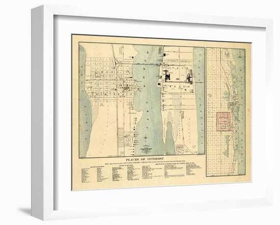 1907, West Palm Beach, Lake Worth and Palm Beach, Florida 1907, Florida, United States-null-Framed Giclee Print