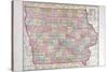 1908, Iowa State Map, Iowa, United States-null-Stretched Canvas