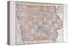 1908, Iowa State Map, Iowa, United States-null-Stretched Canvas