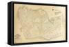 1908, Key West Wall Map from 1829 Maps and Surveys, Florida, United States-null-Framed Stretched Canvas