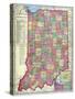 1909, Indiana State Map, Indiana, United States-null-Stretched Canvas